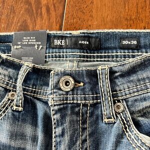 BKE Aiden Slim Fit Jeans - Dark Blue